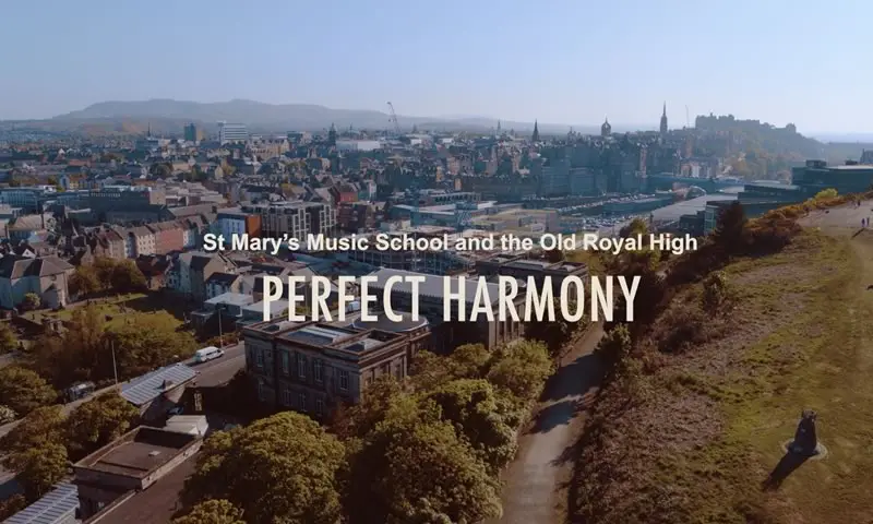 Edinburgh's skyline showing the Old Royal High School building