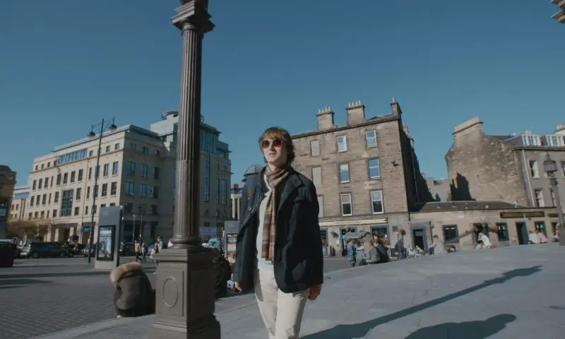 Maxim Emelyanychev, Scottish Chamber Orchestra principal conductor outside in Edinburgh by STROMA Films